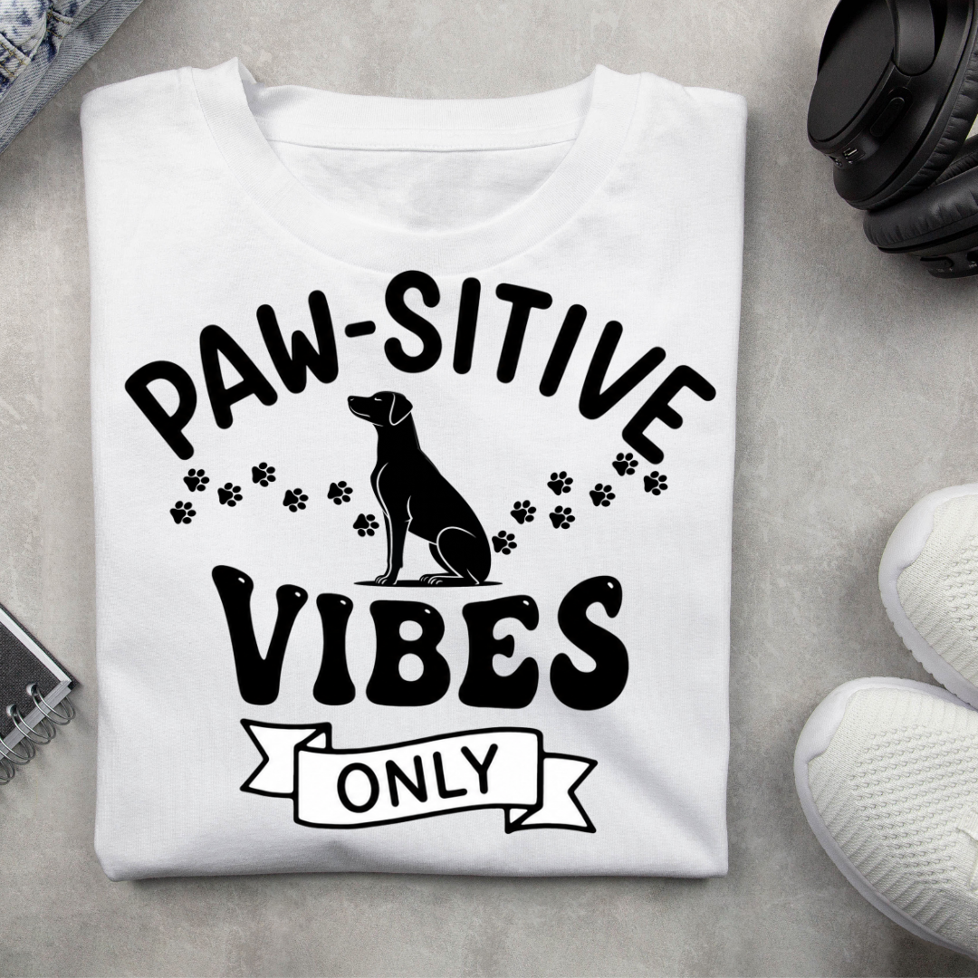 PAW-SITIVE VIBES ONLY (WHITE)